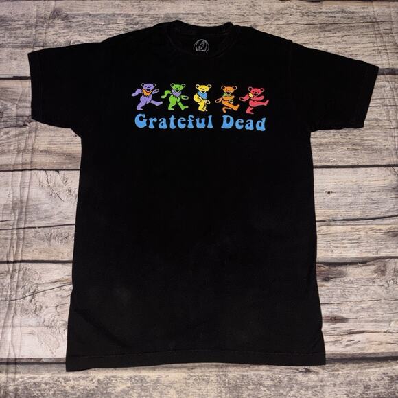 Grateful Dead Dancing Bears Black Licensed Graphic T-Shirt Size Medium - Picture 1 of 5